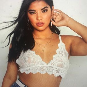 Plus Scallop Lace V Bralet(BOOHOO PLUS)